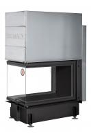 Каминная топка Экокамин Дельта 900В три стекла принтинг черный шамот — заказать онлайн