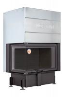 ДЕЛЬТА 800LРВ  два стекла левая принтинг подовое горение черный шамот