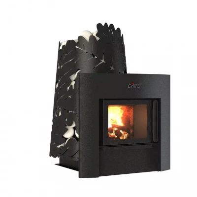 Печь дровяная для бани и сауны GRILL'D Dubravo 180 Window дровяная