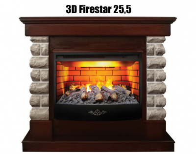 Встраиваемый электрический камин REAL-FLAME Arizona 25,5 AO-257 с очагом 3D Firestar 25.5