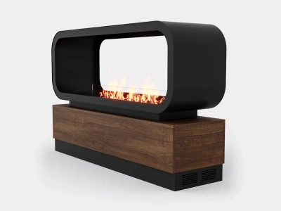  LUX FIRE Тумба сквозная Империал-1400 с автоматическим биокамином Genius-I 1000