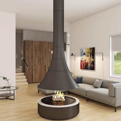 Печь Virtu Центральный 808-1D, подвесной и открытая топка