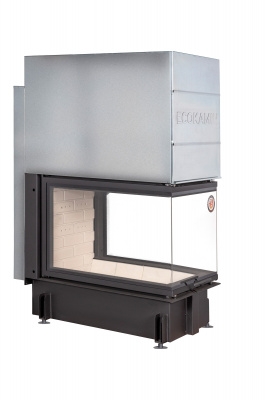 Каминная топка Экокамин ДЕЛЬТА 900 P три стекла подовое горение принтинг — купить с доставкой