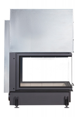 Каминная топка Экокамин ДЕЛЬТА 900 P три стекла подовое горение принтинг — купить с доставкой