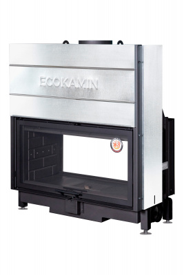 Каминная топка Экокамин ВЕГА 1000TВ туннельная черный шамот принтинг — купить с доставкой