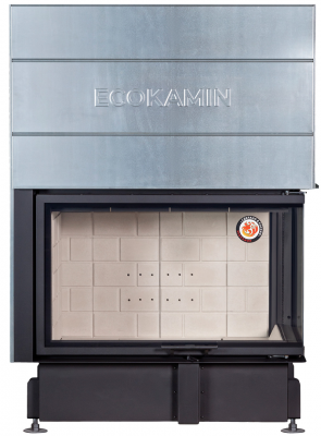 Каминная топка Экокамин ДЕЛЬТА 1000RР  два стекла правая принтинг подовое горение