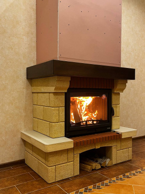 Каминная облицовка ЕВРОПЕЙСКИЕ КАМИНЫ Кипр 700 фронтальная, темный орех — узнать цену и купить с выгодой 