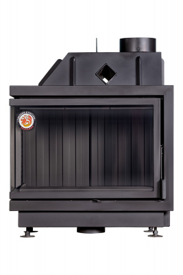 Каминная топка Экокамин АЛЬФА 800LB два стекла левая черный шамот — купить с доставкой