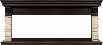 Портал для электрокамина Electrolux Michigan 60, камень молочный, шпон темный дуб