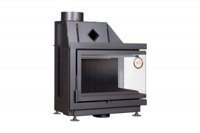 Каминная топка Экокамин Альфа 700 два стекла правая черный шамот — купить с доставкой