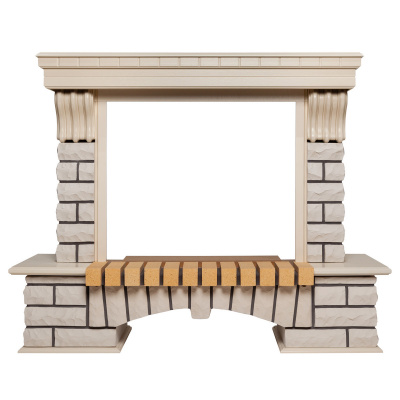 Портал для электрокамина REAL-FLAME COUNTRY/БРУКЛИН 26, белый дуб