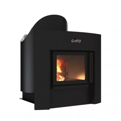 Печь дровяная для бани и сауны GRILL'D Aurora 180 Window дровяная