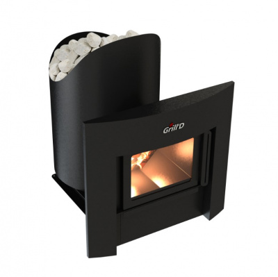 Печь дровяная для бани и сауны GRILL'D Aurora 160 Window дровяная