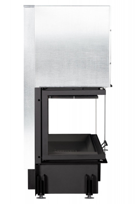 Каминная топка Экокамин Дельта 1000КB три стекла черный шамот — купить с доставкой