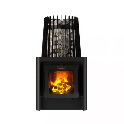 Печь дровяная для бани и сауны GRILL'D Cometa Vega 180 Long Window Max Pro дровяная