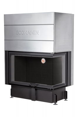 Каминная топка Экокамин Дельта 1000RB два стекла правая принтинг черный шамот  — купить с доставкой