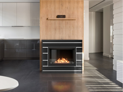 Биокамин Electrolux Каминокомплект биокамин Firelight BFP/P-2520, портал Moderno 25 шпон чёрный дуб