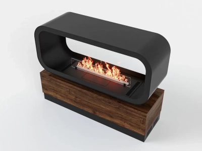  LUX FIRE Тумба сквозная Империал-1200 с автоматическим биокамином Genius-I 800