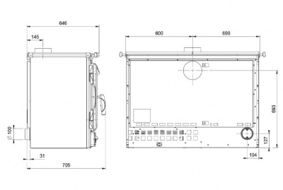 Печь La NORDICA Печь ALASKA Nero antracite (черный антрацит)