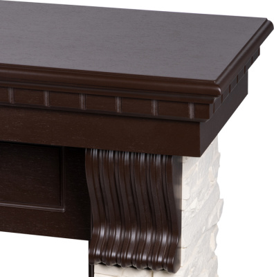 Портал для электрокамина Electrolux Michigan 60, камень молочный, шпон темный дуб