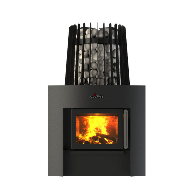 Печь дровяная для бани и сауны GRILL'D Cometa Vega 180 Window Pro дровяная