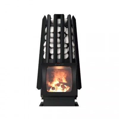 Печь дровяная для бани и сауны GRILL'D Cometa Vega 350 Short Window Max Pro дровяная