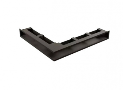 Вентиляционная решетка АСТОВ РУ 660 щелевая угловая правая, цвет черный