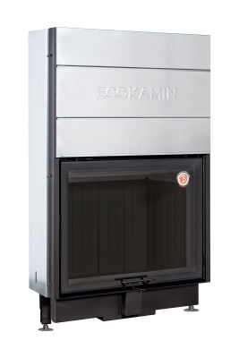 Каминная топка Экокамин Вега 1000М принтинг с подовым горением и черным шамотом — купить с доставкой